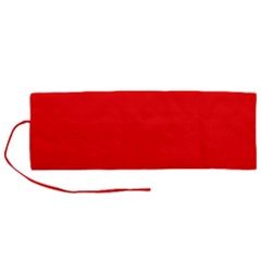 Color Red Roll Up Canvas Pencil Holder (m) by Kultjers