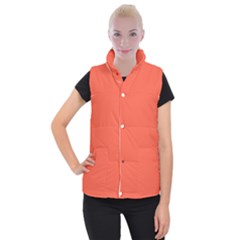 Color Tomato Women s Button Up Vest by Kultjers