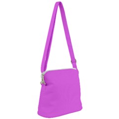 Color Ultra Pink Zipper Messenger Bag by Kultjers