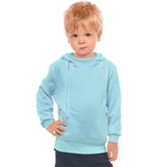 Color Pale Turquoise Kids  Hooded Pullover by Kultjers