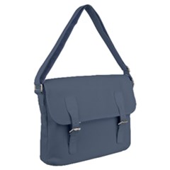 Color Slate Grey Buckle Messenger Bag by Kultjers