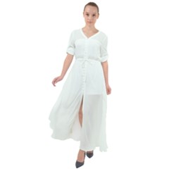 Color Mint Cream Waist Tie Boho Maxi Dress by Kultjers