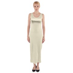 Color Cornsilk Fitted Maxi Dress by Kultjers