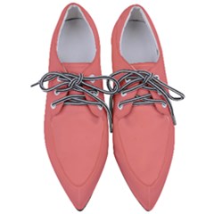 Color Light Coral Pointed Oxford Shoes by Kultjers