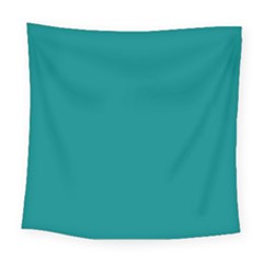 Color Dark Cyan Square Tapestry (large) by Kultjers