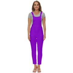 Color Dark Violet Women s Pinafore Overalls Jumpsuit by Kultjers
