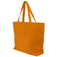 Color Dark Orange Zip Up Canvas Bag by Kultjers