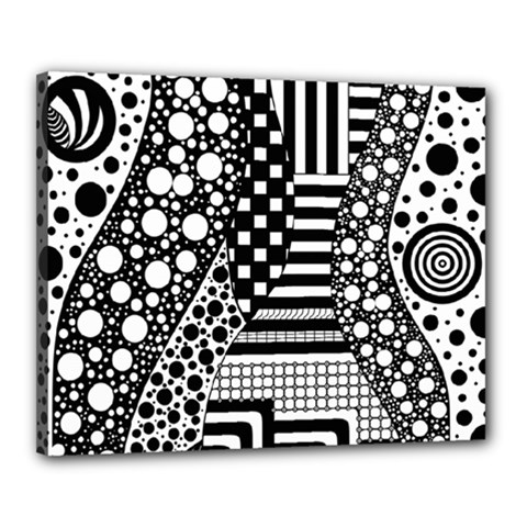 Black And White Canvas 20  X 16  (stretched)