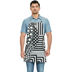 Black And White Kitchen Apron by gasi