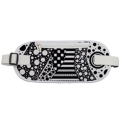 Black And White Rounded Waist Pouch