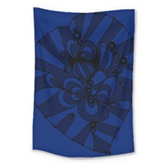 Blue 3 Zendoodle Large Tapestry by Mazipoodles