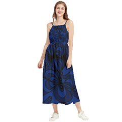 Blue 3 Zendoodle Boho Sleeveless Summer Dress by Mazipoodles