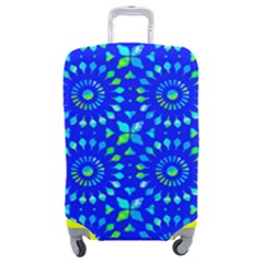Kaleidoscope Royal Blue Luggage Cover (medium) by Mazipoodles