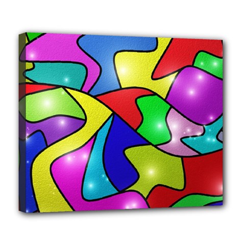 Colorful Abstract Art Deluxe Canvas 24  X 20  (stretched) by gasi