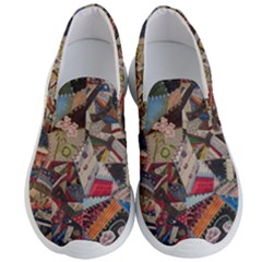 Background Embroidery Pattern Stitches Abstract Men s Lightweight Slip Ons by Uceng
