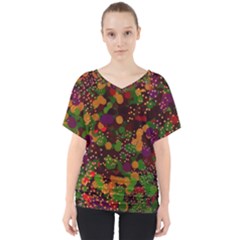 Background Graphic Beautiful Wallpaper V-neck Dolman Drape Top by Uceng