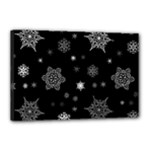 Christmas Snowflake Seamless Pattern With Tiled Falling Snow Canvas 18  x 12  (Stretched)