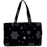 Christmas Snowflake Seamless Pattern With Tiled Falling Snow Canvas Work Bag