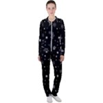 Christmas Snowflake Seamless Pattern With Tiled Falling Snow Casual Jacket and Pants Set
