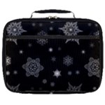 Christmas Snowflake Seamless Pattern With Tiled Falling Snow Full Print Lunch Bag
