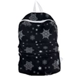 Christmas Snowflake Seamless Pattern With Tiled Falling Snow Foldable Lightweight Backpack