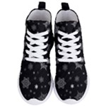 Christmas Snowflake Seamless Pattern With Tiled Falling Snow Women s Lightweight High Top Sneakers