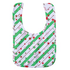 Christmas Paper Stars Pattern Texture Background Colorful Colors Seamless Baby Bib by Uceng