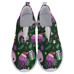 Dinosaur Colorful Funny Christmas Pattern No Lace Lightweight Shoes by Uceng