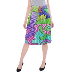 Colorful Stylish Design Midi Beach Skirt by gasi
