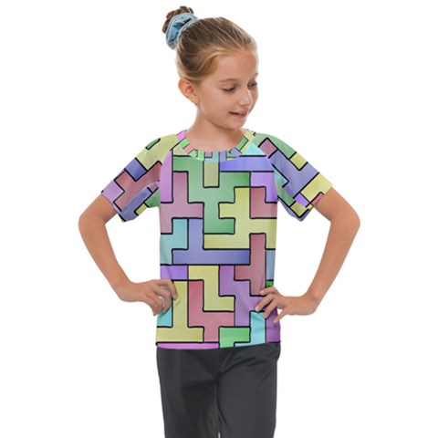 Colorful Stylish Design Kids  Mesh Piece Tee by gasi