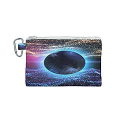 Digitalgalaxy Canvas Cosmetic Bag (small) by Sparkle