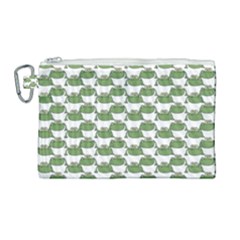 Funny Frog Cartoon Drawing Motif Pattern Canvas Cosmetic Bag (large) by dflcprintsclothing