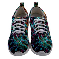 Fractal Abstract Waves Background Wallpaper Women Athletic Shoes by Pakemis