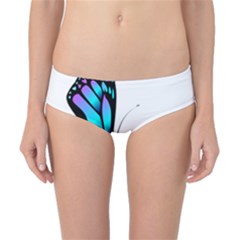 Blue And Pink Butterfly Illustration, Monarch Butterfly Cartoon Blue, Cartoon Blue Butterfly Free Pn Classic Bikini Bottoms by asedoi