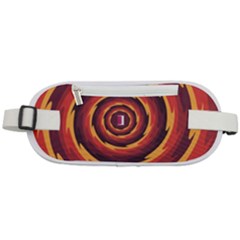 Illustration Door Abstract Concentric Pattern Rounded Waist Pouch by Ravend