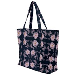 Flowers Daisies Spring Summer Zip Up Canvas Bag by Ravend