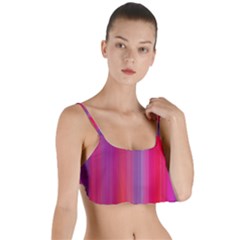 Multicolored Abstract Linear Print Layered Top Bikini Top  by dflcprintsclothing