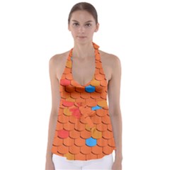 Roof Roofing Tiles  Babydoll Tankini Top by artworkshop