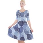 Sample Pattern Seamless Quarter Sleeve A-Line Dress