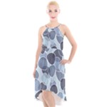 Sample Pattern Seamless High-Low Halter Chiffon Dress 