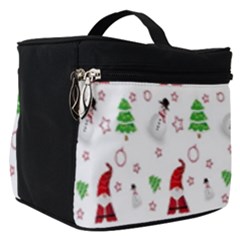 Santa Claus Snowman Christmas  Make Up Travel Bag (small) by artworkshop