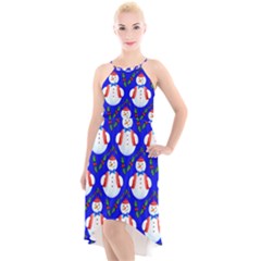 Seamless Repeat Repeating Pattern High-low Halter Chiffon Dress  by artworkshop