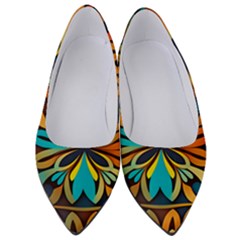 Orange, Turquoise And Blue Pattern  Women s Low Heels by Sobalvarro