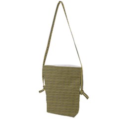 Golden Striped Decorative Pattern Folding Shoulder Bag by dflcprintsclothing
