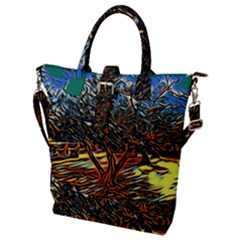 Colorful Verona Olive Tree Buckle Top Tote Bag by ConteMonfrey