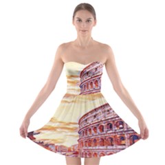 Rome Colosseo, Italy Strapless Bra Top Dress by ConteMonfrey