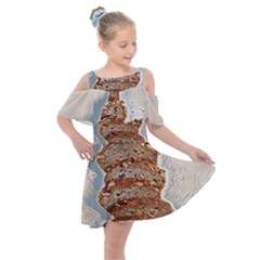 Bread Is Life - Italian Food Kids  Shoulder Cutout Chiffon Dress by ConteMonfrey