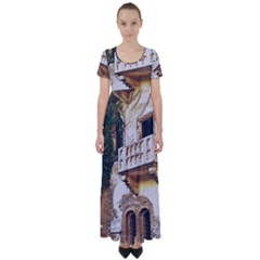 Juliet`s Windows   High Waist Short Sleeve Maxi Dress by ConteMonfrey
