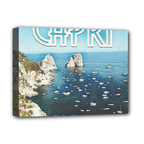 Capri, Italy Vintage Island  Deluxe Canvas 16  X 12  (stretched)  by ConteMonfrey