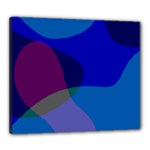 Blue Abstract 1118 - Groovy Blue And Purple Art Canvas 24  x 20  (Stretched)